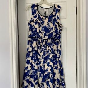 🙀  ModCloth Print Dress modcloth Lar🐱